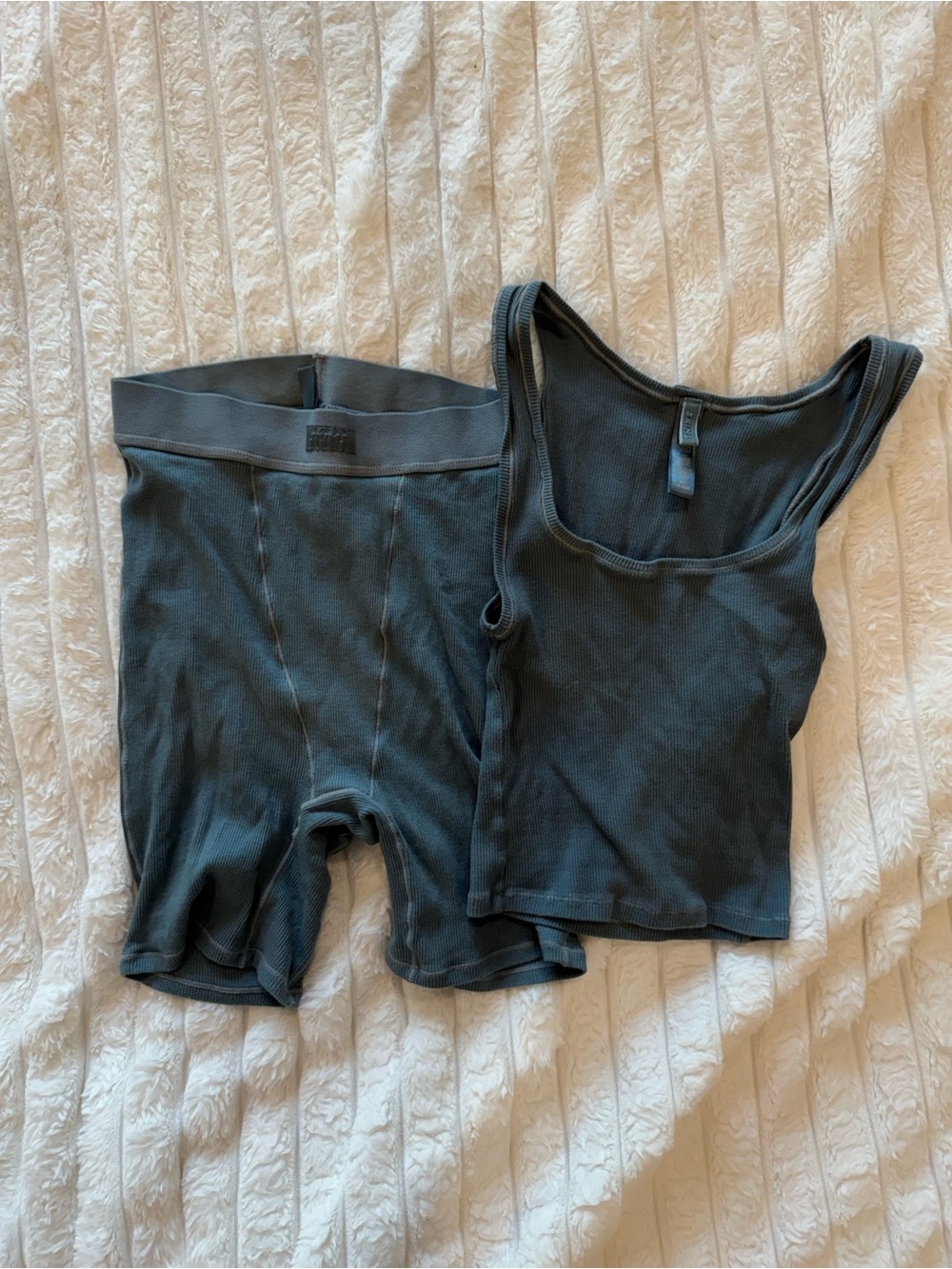 Skims Cotton Rib Boxer Shorts & Tank